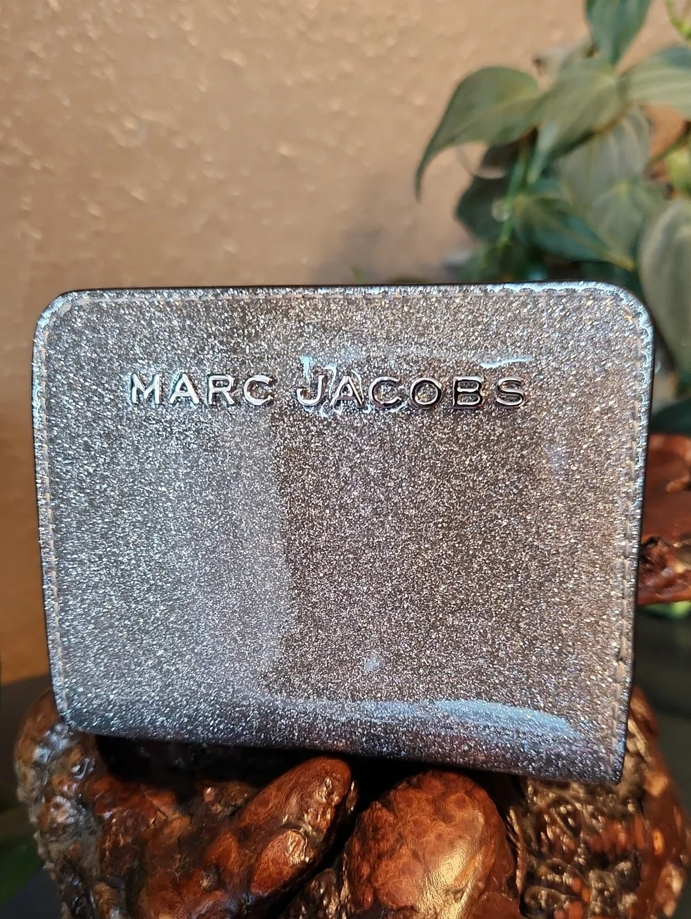 Marc Jacobs Mini Glitter Compact Wallet In Silver EUC or NWOT?